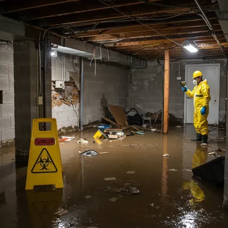 Flooded Basement Electrical Hazard in Hydesville, CA Property